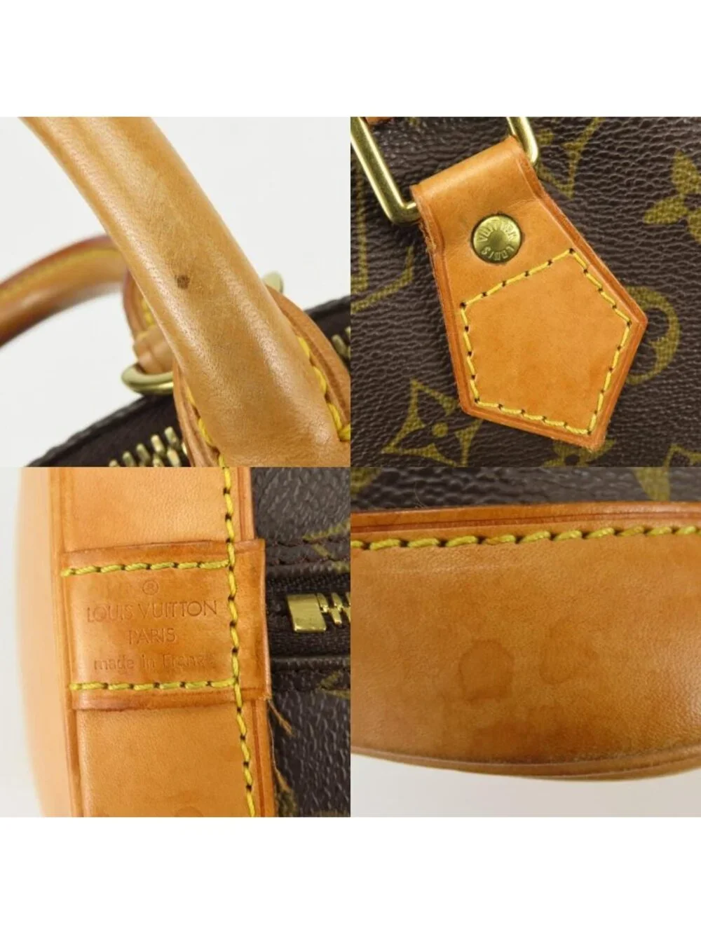 Louis Vuitton Handbag Alma Monogram Vachetta Leather Brown